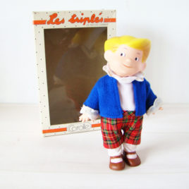 Corolle les triplés 1985 Vintage garçon gilet bleu