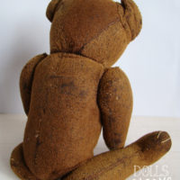 Rare ancien peluche ours vintage paille Articulé Teddy Bear Mohair 48 Cm