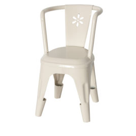 chaise Maileg blanche en métal