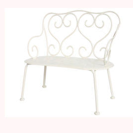 banc maileg métal blanc