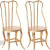 chaises maileg gold micro vintage