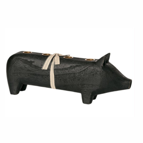 cochon maileg bougeoir noir 14-0802-01 grand modèle