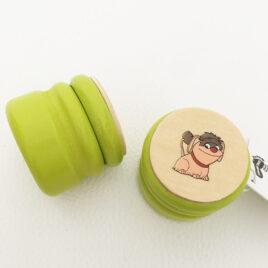 Boîte à dents LEGLER Chien – en bois vert et décor
