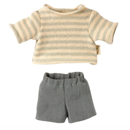 short et sweat maileg teddy junior 16-1822-00 blouse and shorts for teddy junior