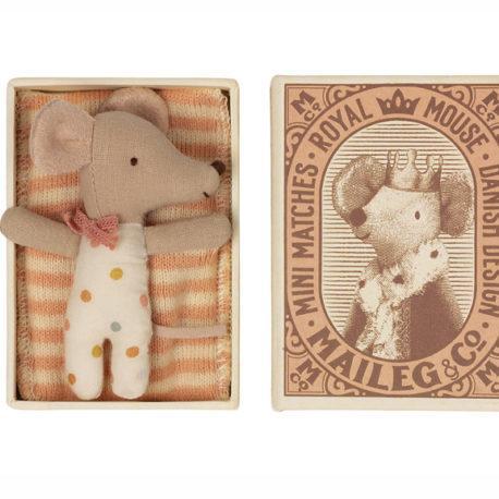 baby mouse maileg girl in matchbox 16-1712-01