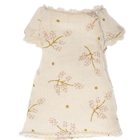 nightgown for little sister mouse maileg chemise de nuit souris 16-1728-02