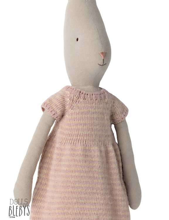 Poupée Lapin Fille - Robe tricotée (Taille 4) - MAILEG - Perlin