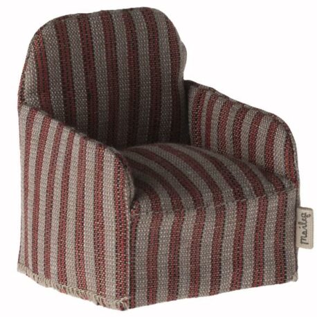 chair, mouse stripe maileg fauteuil rayures rouges 11-4413-01